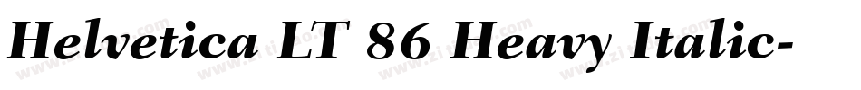 Helvetica LT 86 Heavy Italic字体转换